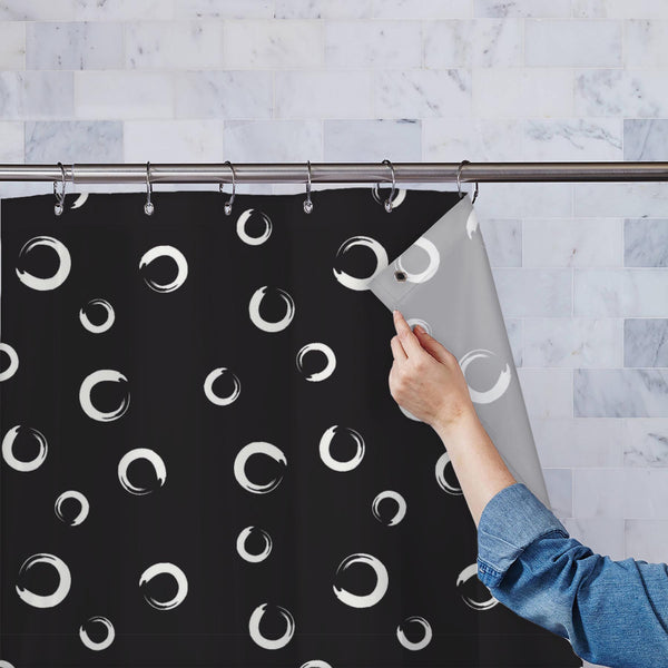 Black & White Enso Symbol Washable Waterproof Shower Curtain-Shower Curtains-CUR_SH_EL-IC 5017182 IC 5017182, Abstract Expressionism, Abstracts, Ancient, Art and Paintings, Black, Black and White, Calligraphy, Chinese, Circle, Culture, Digital, Digital Art, Ethnic, Graphic, Historical, Illustrations, Japanese, Medieval, Modern Art, Patterns, Retro, Semi Abstract, Signs, Signs and Symbols, Splatter, Symbols, Traditional, Tribal, Vintage, Watercolour, White, World Culture, enso, symbol, washable, waterproof, 