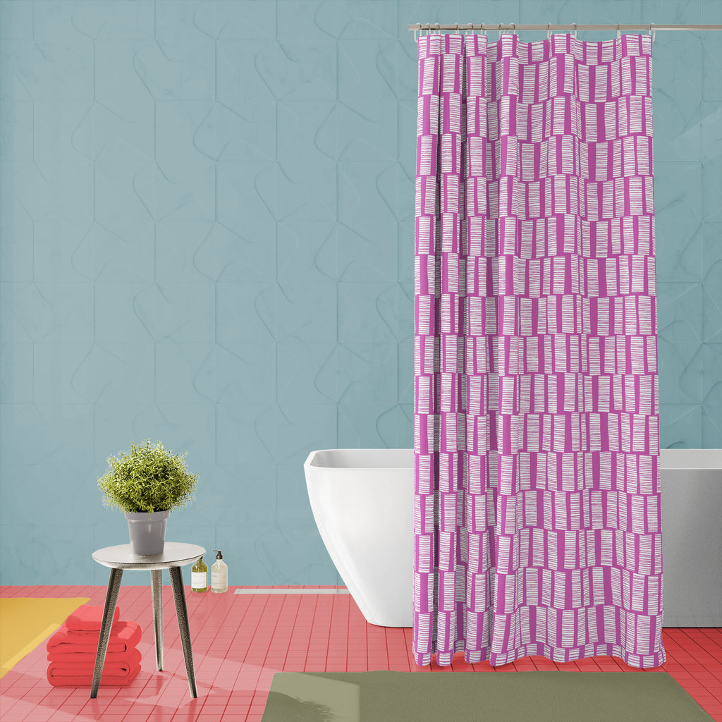 Abstract Rectangles D2 Washable Waterproof Shower Curtain-Shower Curtains-CUR_SH_EL-IC 5017209 IC 5017209, Abstract Expressionism, Abstracts, Baby, Black and White, Children, Digital, Digital Art, Fashion, Geometric, Geometric Abstraction, Graphic, Illustrations, Kids, Modern Art, Patterns, Semi Abstract, Stripes, White, abstract, rectangles, d2, washable, waterproof, shower, curtain, background, beige, clean, colorful, decor, drawn, fabric, feminine, fresh, geo, hand, irregular, modern, monochrome, naive, 