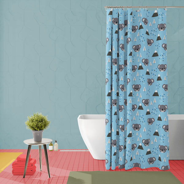 Scandinavian Koala Animal Washable Waterproof Shower Curtain-Shower Curtains-CUR_SH_EL-IC 5017220 IC 5017220, Animals, Animated Cartoons, Asian, Baby, Caricature, Cartoons, Children, Christianity, Digital, Digital Art, Dots, Graphic, Holidays, Illustrations, Kids, Modern Art, Mountains, Nature, Patterns, Scandinavian, Scenic, Triangles, Watercolour, Wildlife, koala, animal, washable, waterproof, polyester, shower, curtain, eyelets, adorable, asia, background, bamboo, bear, cartoon, character, child, christm