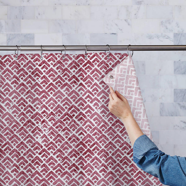 Pink White Grunge Style Washable Waterproof Shower Curtain-Shower Curtains-CUR_SH_EL-IC 5017226 IC 5017226, Ancient, Black and White, Chevron, Decorative, Diamond, Drawing, Geometric, Geometric Abstraction, Historical, Illustrations, Medieval, Modern Art, Patterns, Vintage, White, pink, grunge, style, washable, waterproof, polyester, shower, curtain, eyelets, brush, creative, decor, drawn, elegant, fabric, illustration, ink, line, modern, paint, pattern, repeat, rhombus, scribble, seamless, shape, simple, s