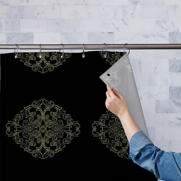 Retro Baroque Washable Waterproof Shower Curtain-Shower Curtains-CUR_SH_EL-IC 5017231 IC 5017231, Allah, Ancient, Arabic, Baroque, Botanical, Damask, Digital, Digital Art, Floral, Flowers, Graphic, Historical, Islam, Japanese, Medieval, Modern Art, Nature, Renaissance, Retro, Rococo, Victorian, Vintage, Wedding, washable, waterproof, polyester, shower, curtain, eyelets, acanthus, arabesque, border, calligraphic, carving, chinaware, corner, crown, decor, decoration, diploma, elegant, embroidery, empire, fili