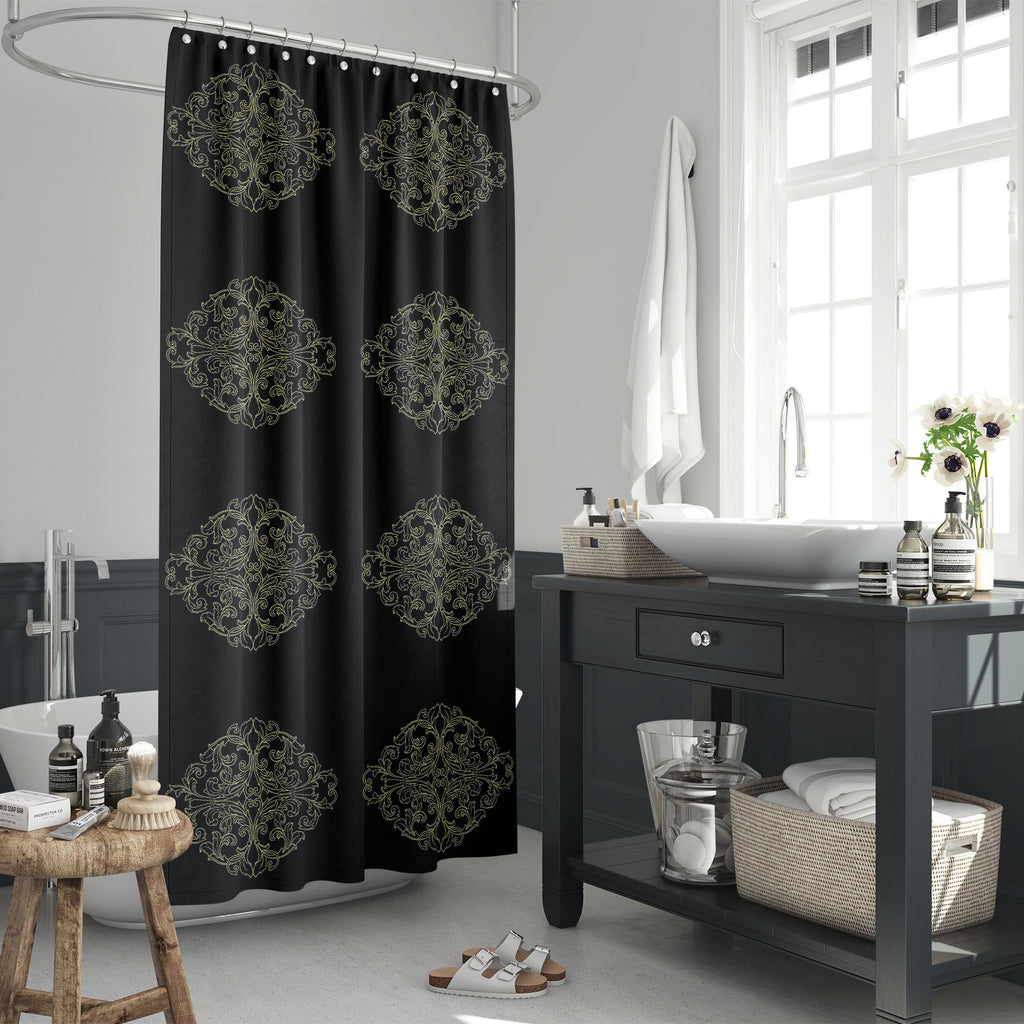 Retro Baroque Washable Waterproof Shower Curtain-Shower Curtains-CUR_SH_EL-IC 5017231 IC 5017231, Allah, Ancient, Arabic, Baroque, Botanical, Damask, Digital, Digital Art, Floral, Flowers, Graphic, Historical, Islam, Japanese, Medieval, Modern Art, Nature, Renaissance, Retro, Rococo, Victorian, Vintage, Wedding, washable, waterproof, shower, curtain, acanthus, arabesque, border, calligraphic, carving, chinaware, corner, crown, decor, decoration, diploma, elegant, embroidery, empire, filigree, forging, frame