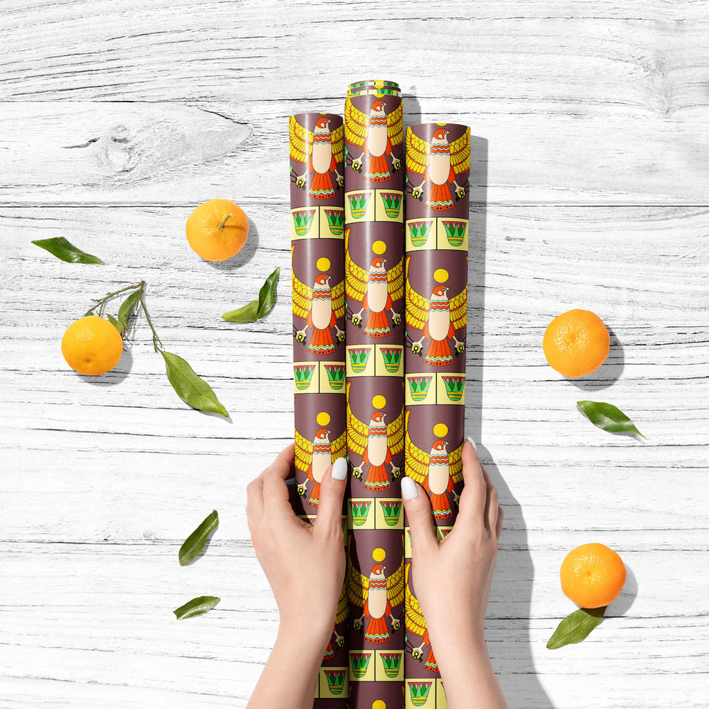 Ancient Egypt Falcon Pattern D1 Art & Craft Gift Wrapping Paper-Wrapping Papers-WRP_PP-IC 5017233 IC 5017233, Ancient, Art and Paintings, Birds, Culture, Decorative, Digital, Digital Art, Drawing, Ethnic, Eygptian, Graphic, Historical, Illustrations, Medieval, Patterns, Religion, Religious, Signs, Signs and Symbols, Sketches, Symbols, Traditional, Tribal, Vintage, World Culture, egypt, falcon, pattern, d1, art, craft, gift, wrapping, paper, aged, ankh, antique, backdrop, background, bird, cat, color, colour