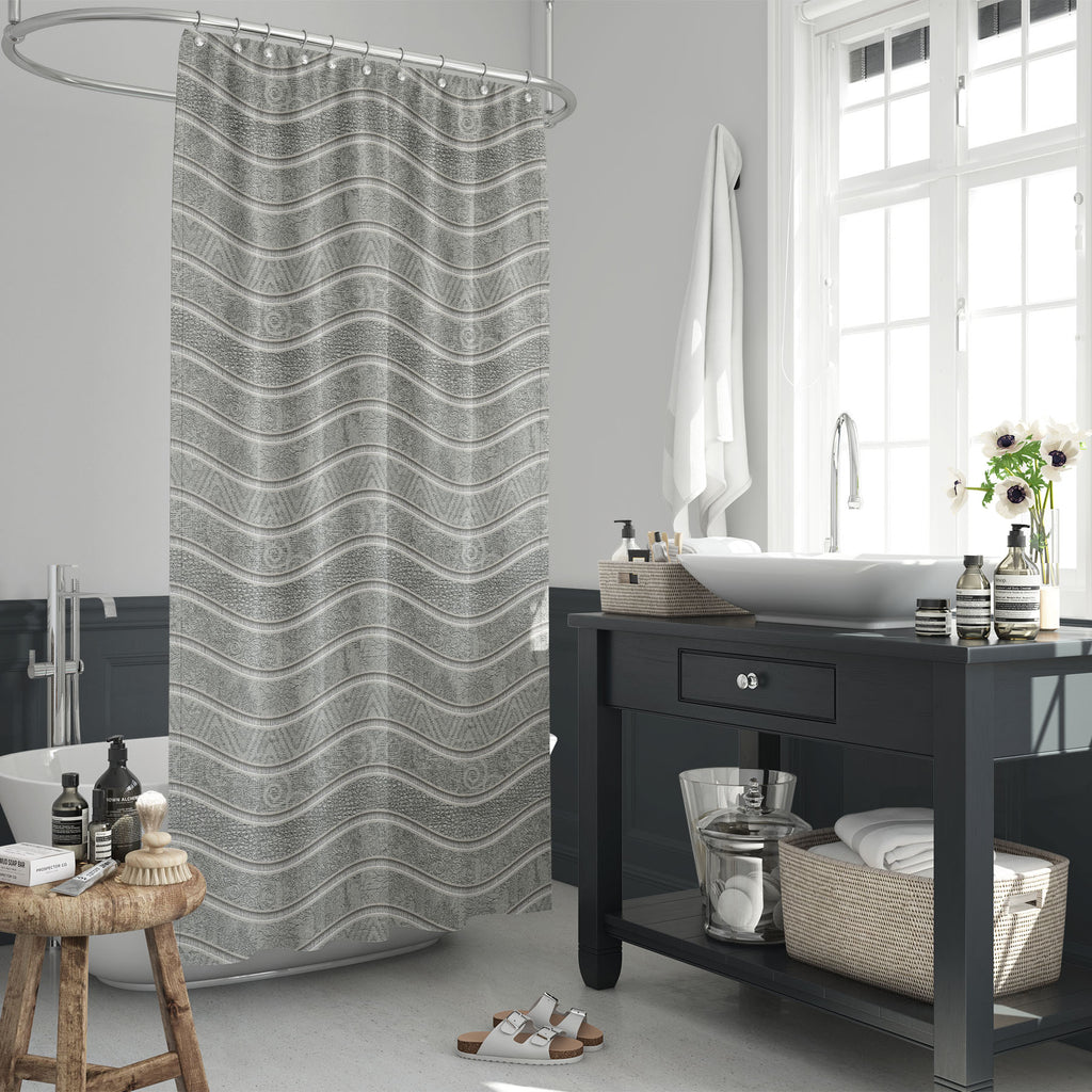Waves Pattern Washable Waterproof Shower Curtain-Shower Curtains-CUR_SH_EL-IC 5017251 IC 5017251, 3D, Abstract Expressionism, Abstracts, Ancient, Art and Paintings, Black and White, Digital, Digital Art, Geometric, Geometric Abstraction, Graphic, Historical, Illustrations, Medieval, Patterns, Semi Abstract, Signs, Signs and Symbols, Vintage, White, waves, pattern, washable, waterproof, shower, curtain, relief, floor, tile, illustration, abstract, antique, art, background, beige, bright, carving, continuity,