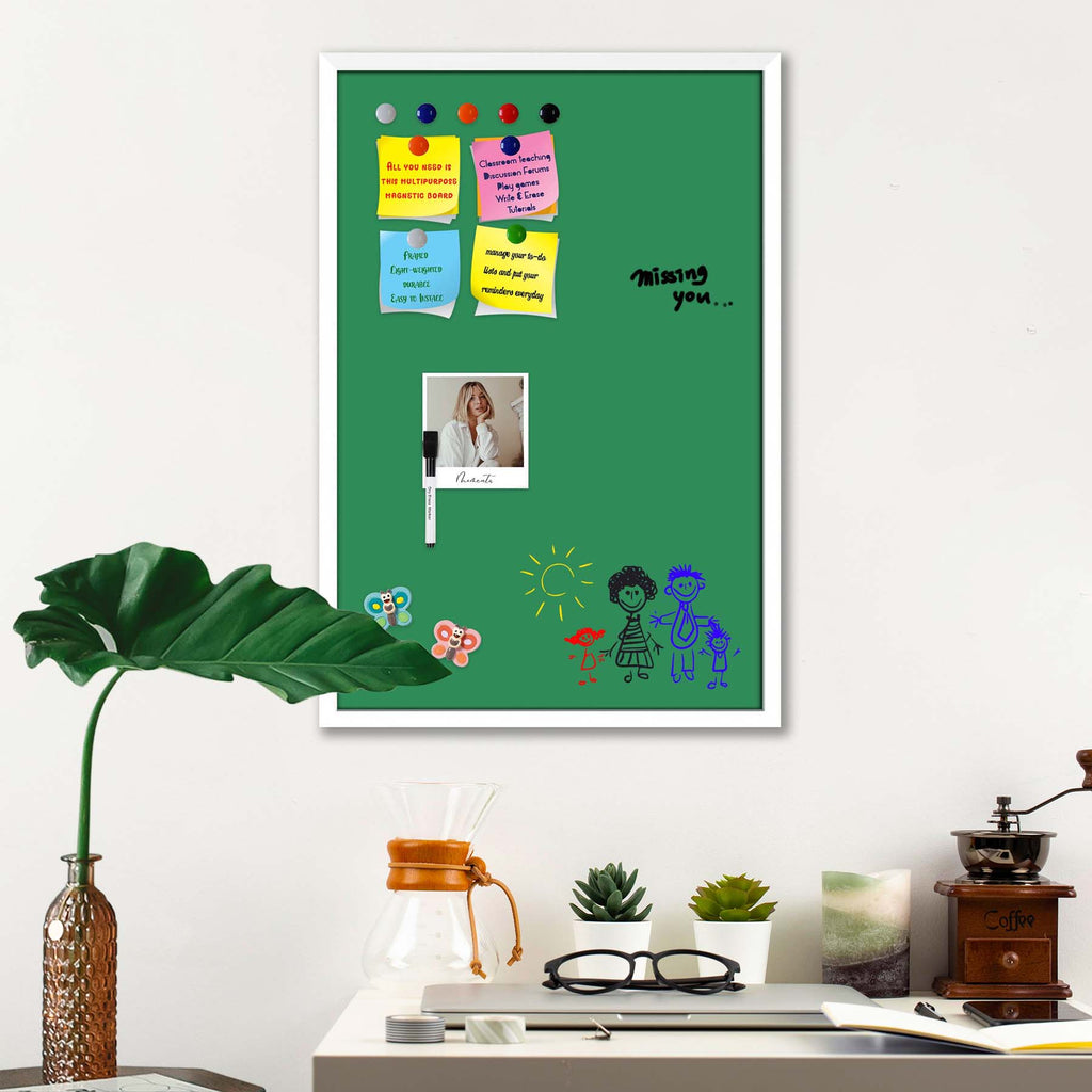Greens Family Sea Green Colour Framed Magnetic Dry Erase Board | Combo with Magnet Buttons & Markers-Magnetic Boards Framed-MGB_FR-IC 5017356 IC 5017356, Family, Solid, greens, sea, green, colour, framed, magnetic, dry, erase, board, combo, with, magnet, buttons, markers, artzfolio, white board, whiteboard, dry erase board, magnetic board, magnetic whiteboard, small whiteboard, whiteboard for kids, whiteboard for teaching, white board 2x3, whiteboard with stand, large whiteboard, white board price, white bo