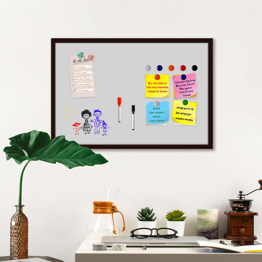 Greys Family Light Gray Colour Framed Magnetic Dry Erase Board | Combo with Magnet Buttons & Markers-Magnetic Boards Framed-MGB_FR-IC 5017367 IC 5017367, Family, Solid, greys, light, gray, colour, framed, magnetic, dry, erase, board, combo, with, magnet, buttons, markers, artzfolio, white board, whiteboard, dry erase board, magnetic board, magnetic whiteboard, small whiteboard, whiteboard for kids, whiteboard for teaching, white board 2x3, whiteboard with stand, large whiteboard, white board price, white bo