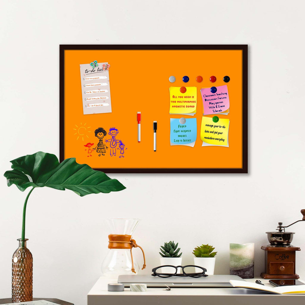 Oranges Family Dark Orange Colour Framed Magnetic Dry Erase Board | Combo with Magnet Buttons & Markers-Magnetic Boards Framed-MGB_FR-IC 5017373 IC 5017373, Family, Solid, oranges, dark, orange, colour, framed, magnetic, dry, erase, board, combo, with, magnet, buttons, markers, artzfolio, white board, whiteboard, dry erase board, magnetic board, magnetic whiteboard, small whiteboard, whiteboard for kids, whiteboard for teaching, white board 2x3, whiteboard with stand, large whiteboard, white board price, wh