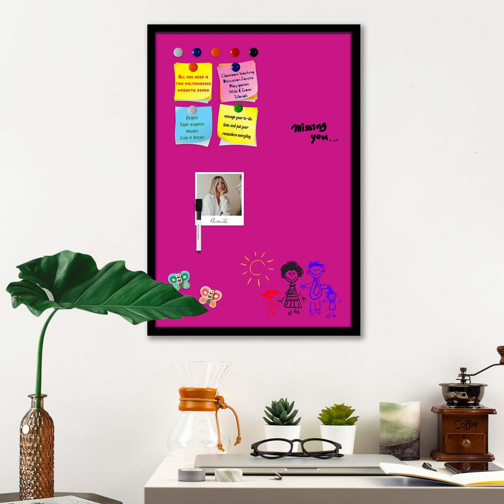Pinks Family Medium Violet Red Colour Framed Magnetic Dry Erase Board | Combo with Magnet Buttons & Markers-Magnetic Boards Framed-MGB_FR-IC 5017380 IC 5017380, Family, Solid, pinks, medium, violet, red, colour, framed, magnetic, dry, erase, board, combo, with, magnet, buttons, markers, artzfolio, white board, whiteboard, dry erase board, magnetic board, magnetic whiteboard, small whiteboard, whiteboard for kids, whiteboard for teaching, white board 2x3, whiteboard with stand, large whiteboard, white board 