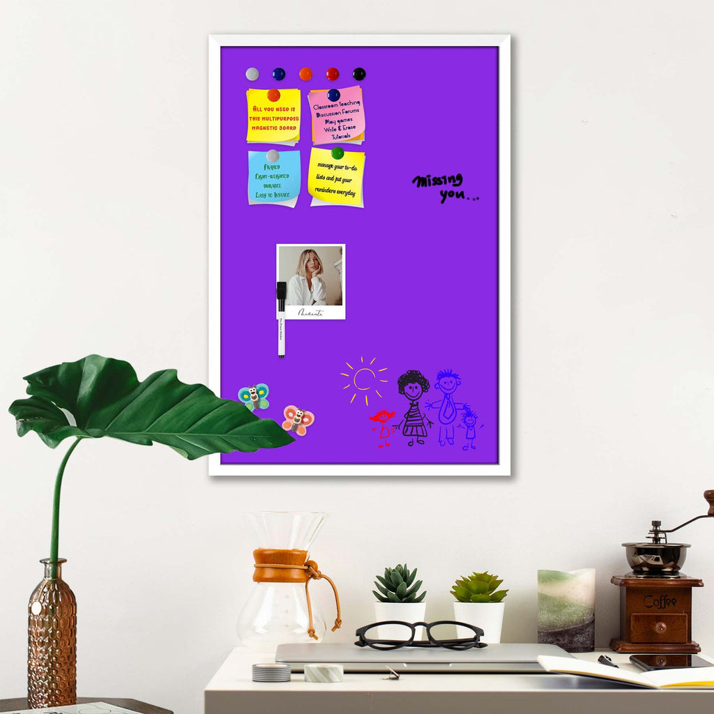 Purples Family Blue Violet Colour Framed Magnetic Dry Erase Board | Combo with Magnet Buttons & Markers-Magnetic Boards Framed-MGB_FR-IC 5017383 IC 5017383, Family, Solid, purples, blue, violet, colour, framed, magnetic, dry, erase, board, combo, with, magnet, buttons, markers, artzfolio, white board, whiteboard, dry erase board, magnetic board, magnetic whiteboard, small whiteboard, whiteboard for kids, whiteboard for teaching, white board 2x3, whiteboard with stand, large whiteboard, white board price, wh