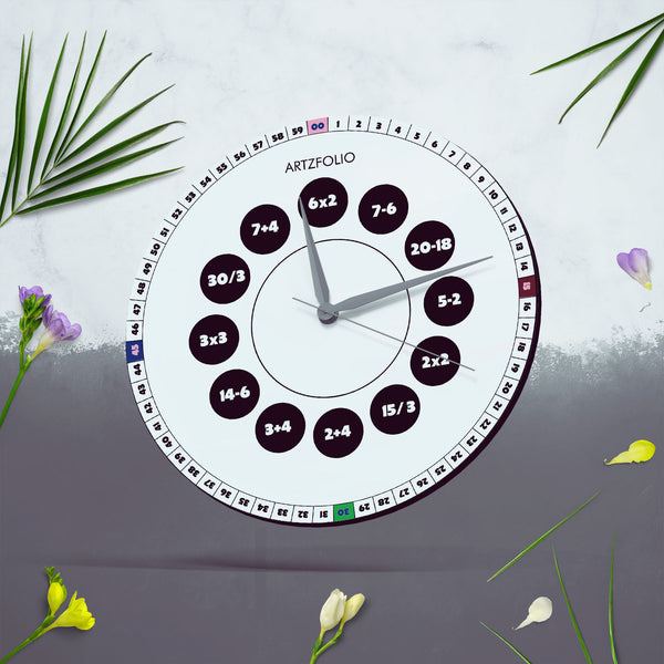 Kids Maths Learning Quartz Wall Clock | Non-Ticking Silent Movement-Wall Clocks Round-CLK_RD-IC 5017514 IC 5017514, Baby, Children, Digital, Digital Art, Graphic, Kids, maths, learning, quartz, round, wall, clock, non-ticking, silent, movement, engineered, wood, for, home, office, bedroom, analog, analogue, birthday, couple, customised, decoration, gift, kitchen, living, number, photo, picture, print, room, size, square, watch, wedding, analog, analogue, bedroom, birthday, clock, couple, customised, decorat