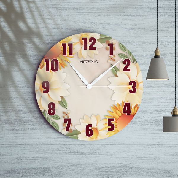 Floral Leaves D2 Quartz Wall Clock | Non-Ticking Silent Movement-Wall Clocks Round-CLK_RD-IC 5017555 IC 5017555, Botanical, Digital, Digital Art, Floral, Flowers, Graphic, Nature, leaves, d2, quartz, round, wall, clock, non-ticking, silent, movement, engineered, wood, for, home, office, bedroom, analog, analogue, birthday, couple, customised, decoration, gift, kids, kitchen, living, number, photo, picture, print, room, size, square, watch, wedding, analog, analogue, bedroom, birthday, clock, couple, customi