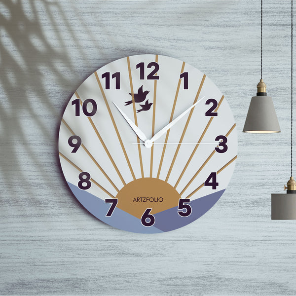 Sun & Birds Quartz Wall Clock | Non-Ticking Silent Movement-Wall Clocks Round-CLK_RD-IC 5017567 IC 5017567, Birds, Digital, Digital Art, Graphic, sun, quartz, round, wall, clock, non-ticking, silent, movement, engineered, wood, for, home, office, bedroom, analog, analogue, birthday, couple, customised, decoration, gift, kids, kitchen, living, number, photo, picture, print, room, size, square, watch, wedding, analog, analogue, bedroom, birthday, clock, couple, customised, decoration, digital, gift, home, kid