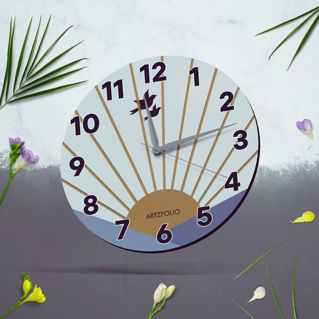 Sun & Birds Quartz Wall Clock | Non-Ticking Silent Movement-Wall Clocks Round-CLK_RD-IC 5017567 IC 5017567, Birds, Digital, Digital Art, Graphic, sun, quartz, wall, clock, non-ticking, silent, movement, analog, analogue, bedroom, birthday, couple, customised, decoration, gift, home, kids, kitchen, living, number, photo, picture, print, room, size, square, watch, wedding, analog, analogue, bedroom, birthday, clock, couple, customised, decoration, digital, gift, home, kids, kitchen, living, number, photo, pic