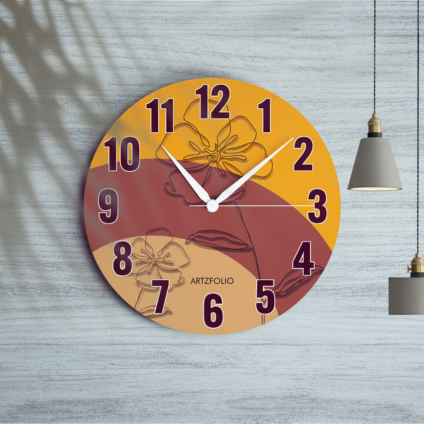 Floral Outline Quartz Wall Clock | Non-Ticking Silent Movement-Wall Clocks Round-CLK_RD-IC 5017569 IC 5017569, Botanical, Digital, Digital Art, Floral, Flowers, Graphic, Nature, outline, quartz, round, wall, clock, non-ticking, silent, movement, engineered, wood, for, home, office, bedroom, analog, analogue, birthday, couple, customised, decoration, gift, kids, kitchen, living, number, photo, picture, print, room, size, square, watch, wedding, analog, analogue, bedroom, birthday, clock, couple, customised, 