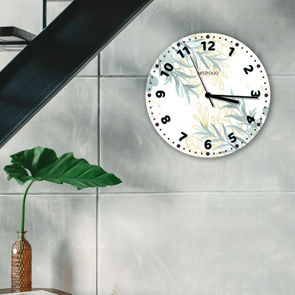 Floral Leaves D3 Quartz Wall Clock | Non-Ticking Silent Movement-Wall Clocks Round-CLK_RD-IC 5017607 IC 5017607, Botanical, Digital, Digital Art, Floral, Flowers, Graphic, Nature, leaves, d3, quartz, wall, clock, non-ticking, silent, movement, analog, analogue, bedroom, birthday, couple, customised, decoration, gift, home, kids, kitchen, living, number, photo, picture, print, room, size, square, watch, wedding, analog, analogue, bedroom, birthday, clock, couple, customised, decoration, digital, gift, home, 