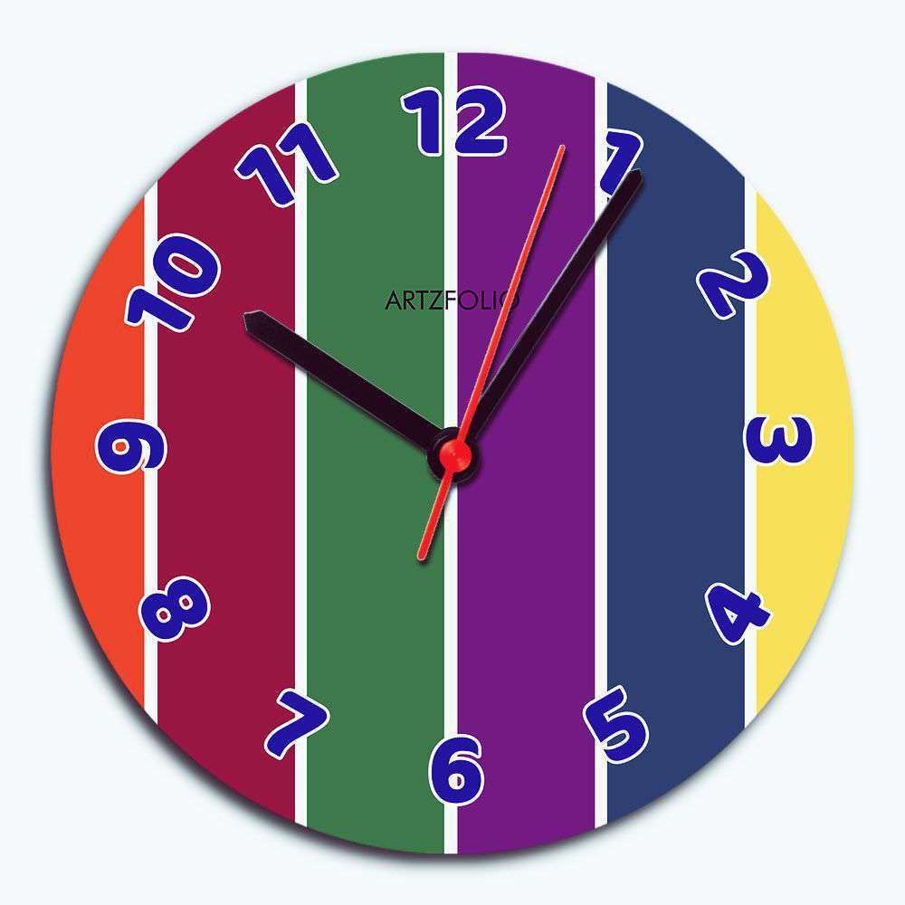 Colourful Stripes D4 Quartz Wall Clock | Non-Ticking Silent Movement-Wall Clocks Round-CLK_RD-IC 5017632 IC 5017632, Digital, Digital Art, Graphic, Stripes, colourful, d4, quartz, wall, clock, non-ticking, silent, movement, analog, analogue, bedroom, birthday, couple, customised, decoration, gift, home, kids, kitchen, living, number, photo, picture, print, room, size, square, watch, wedding, analog, analogue, bedroom, birthday, clock, couple, customised, decoration, digital, gift, home, kids, kitchen, livin