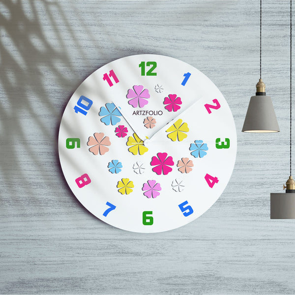 Colourful Flowers Quartz Wall Clock | Non-Ticking Silent Movement-Wall Clocks Round-CLK_RD-IC 5017856 IC 5017856, Botanical, Digital, Digital Art, Floral, Flowers, Graphic, Nature, colourful, quartz, round, wall, clock, non-ticking, silent, movement, engineered, wood, for, home, office, bedroom, analog, analogue, birthday, couple, customised, decoration, gift, kids, kitchen, living, number, photo, picture, print, room, size, square, watch, wedding, analog, analogue, bedroom, birthday, clock, couple, customi