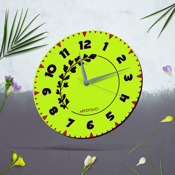 Yellow Leafy Circle Quartz Wall Clock | Non-Ticking Silent Movement-Wall Clocks Round-CLK_RD-IC 5017966 IC 5017966, Circle, Digital, Digital Art, Graphic, yellow, leafy, quartz, round, wall, clock, non-ticking, silent, movement, engineered, wood, for, home, office, bedroom, analog, analogue, birthday, couple, customised, decoration, gift, kids, kitchen, living, number, photo, picture, print, room, size, square, watch, wedding, analog, analogue, bedroom, birthday, clock, couple, customised, decoration, digit