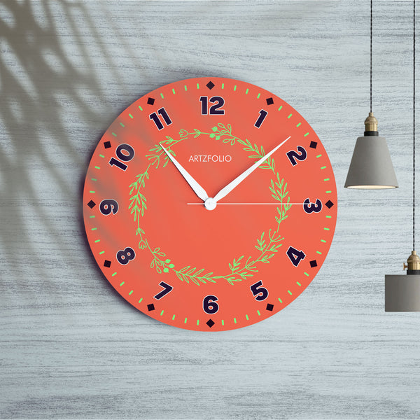 Floral Wreath D1 Quartz Wall Clock | Non-Ticking Silent Movement-Wall Clocks Round-CLK_RD-IC 5018024 IC 5018024, Botanical, Digital, Digital Art, Floral, Flowers, Graphic, Nature, wreath, d1, quartz, round, wall, clock, non-ticking, silent, movement, engineered, wood, for, home, office, bedroom, analog, analogue, birthday, couple, customised, decoration, gift, kids, kitchen, living, number, photo, picture, print, room, size, square, watch, wedding, analog, analogue, bedroom, birthday, clock, couple, customi