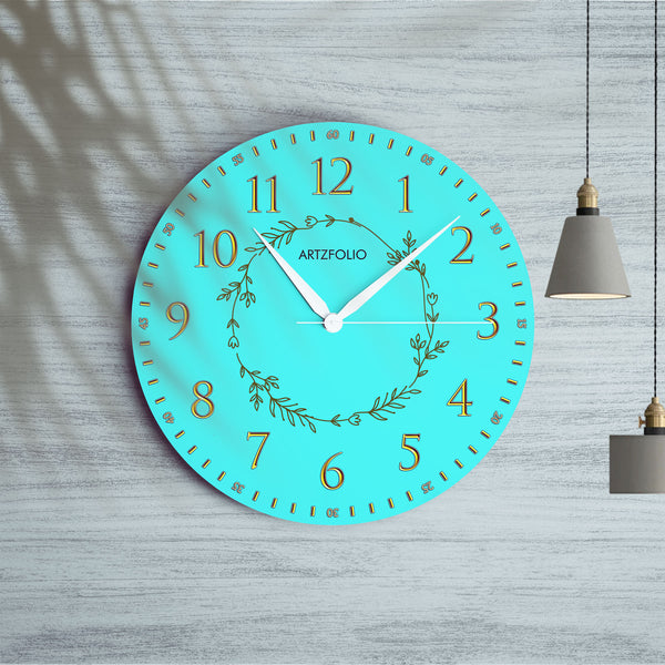 Floral Wreath D2 Quartz Wall Clock | Non-Ticking Silent Movement-Wall Clocks Round-CLK_RD-IC 5018025 IC 5018025, Botanical, Digital, Digital Art, Floral, Flowers, Graphic, Nature, wreath, d2, quartz, round, wall, clock, non-ticking, silent, movement, engineered, wood, for, home, office, bedroom, analog, analogue, birthday, couple, customised, decoration, gift, kids, kitchen, living, number, photo, picture, print, room, size, square, watch, wedding, analog, analogue, bedroom, birthday, clock, couple, customi