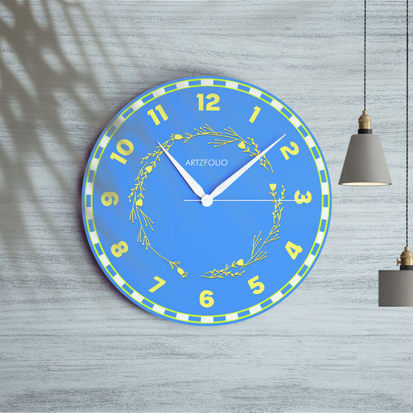 Floral Wreath D3 Quartz Wall Clock | Non-Ticking Silent Movement-Wall Clocks Round-CLK_RD-IC 5018026 IC 5018026, Botanical, Digital, Digital Art, Floral, Flowers, Graphic, Nature, wreath, d3, quartz, round, wall, clock, non-ticking, silent, movement, engineered, wood, for, home, office, bedroom, analog, analogue, birthday, couple, customised, decoration, gift, kids, kitchen, living, number, photo, picture, print, room, size, square, watch, wedding, analog, analogue, bedroom, birthday, clock, couple, customi