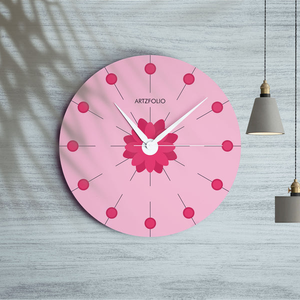 Pink Flower Quartz Wall Clock | Non-Ticking Silent Movement-Wall Clocks Round-CLK_RD-IC 5018091 IC 5018091, Botanical, Digital, Digital Art, Floral, Flowers, Graphic, Nature, pink, flower, quartz, round, wall, clock, non-ticking, silent, movement, engineered, wood, for, home, office, bedroom, analog, analogue, birthday, couple, customised, decoration, gift, kids, kitchen, living, number, photo, picture, print, room, size, square, watch, wedding, analog, analogue, bedroom, birthday, clock, couple, customised