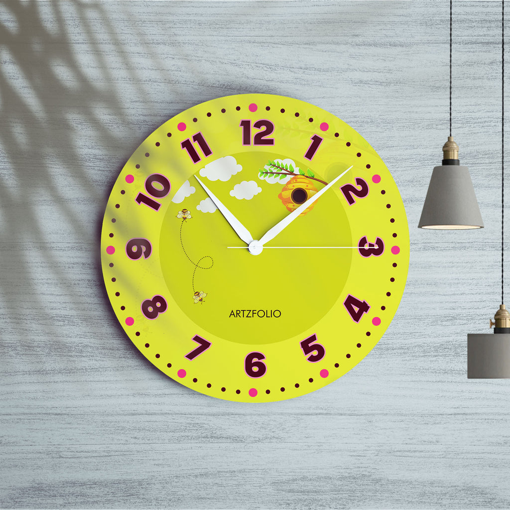 Kids Honey Bees D2 Quartz Wall Clock | Non-Ticking Silent Movement-Wall Clocks Round-CLK_RD-IC 5018135 IC 5018135, Baby, Children, Digital, Digital Art, Graphic, Kids, honey, bees, d2, quartz, wall, clock, non-ticking, silent, movement, analog, analogue, bedroom, birthday, couple, customised, decoration, gift, home, kitchen, living, number, photo, picture, print, room, size, square, watch, wedding, analog, analogue, bedroom, birthday, clock, couple, customised, decoration, digital, gift, home, kids, kitchen