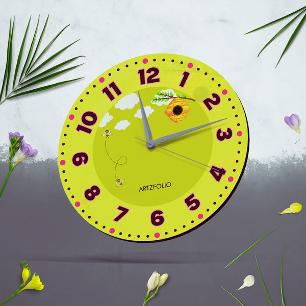 Kids Honey Bees D2 Quartz Wall Clock | Non-Ticking Silent Movement-Wall Clocks Round-CLK_RD-IC 5018135 IC 5018135, Baby, Children, Digital, Digital Art, Graphic, Kids, honey, bees, d2, quartz, round, wall, clock, non-ticking, silent, movement, engineered, wood, for, home, office, bedroom, analog, analogue, birthday, couple, customised, decoration, gift, kitchen, living, number, photo, picture, print, room, size, square, watch, wedding, analog, analogue, bedroom, birthday, clock, couple, customised, decorati