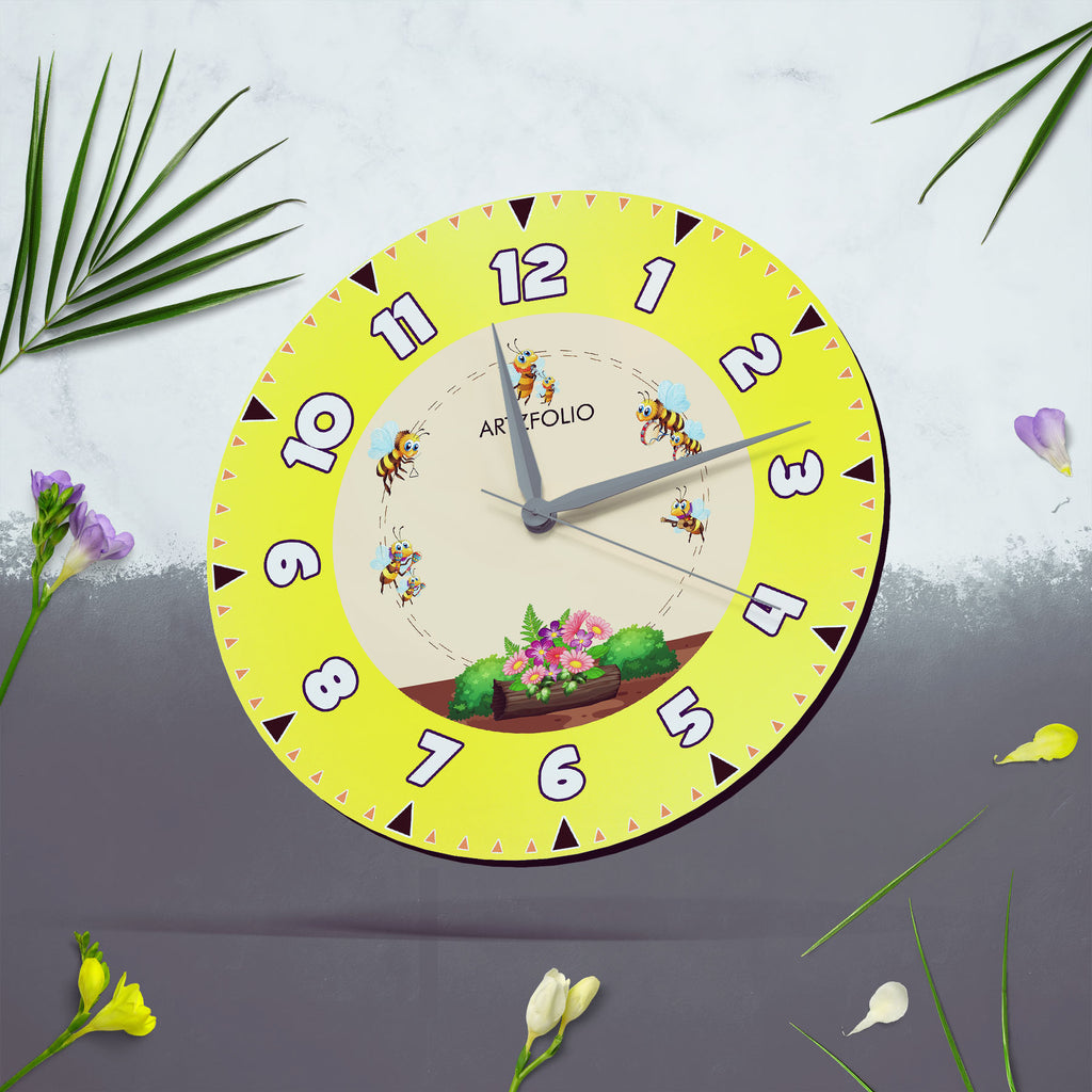 Kids Honey Bees D3 Quartz Wall Clock | Non-Ticking Silent Movement-Wall Clocks Round-CLK_RD-IC 5018136 IC 5018136, Baby, Children, Digital, Digital Art, Graphic, Kids, honey, bees, d3, quartz, wall, clock, non-ticking, silent, movement, analog, analogue, bedroom, birthday, couple, customised, decoration, gift, home, kitchen, living, number, photo, picture, print, room, size, square, watch, wedding, analog, analogue, bedroom, birthday, clock, couple, customised, decoration, digital, gift, home, kids, kitchen