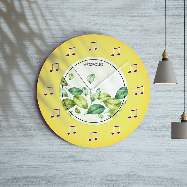 Musical Leaves Quartz Wall Clock | Non-Ticking Silent Movement-Wall Clocks Round-CLK_RD-IC 5018163 IC 5018163, Digital, Digital Art, Graphic, Music, Music and Musical Instruments, Musical Instruments, musical, leaves, quartz, round, wall, clock, non-ticking, silent, movement, engineered, wood, for, home, office, bedroom, analog, analogue, birthday, couple, customised, decoration, gift, kids, kitchen, living, number, photo, picture, print, room, size, square, watch, wedding, analog, analogue, bedroom, birthd