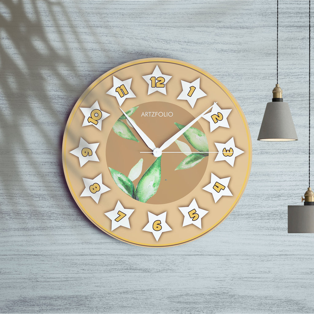 Star Watercolour Leaves Quartz Wall Clock | Non-Ticking Silent Movement-Wall Clocks Round-CLK_RD-IC 5018243 IC 5018243, Digital, Digital Art, Graphic, Watercolour, star, leaves, quartz, wall, clock, non-ticking, silent, movement, analog, analogue, bedroom, birthday, couple, customised, decoration, gift, home, kids, kitchen, living, number, photo, picture, print, room, size, square, watch, wedding, analog, analogue, bedroom, birthday, clock, couple, customised, decoration, digital, gift, home, kids, kitchen,