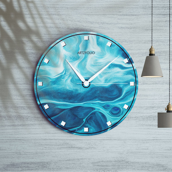 Blue & White Marble Look Quartz Wall Clock | Non-Ticking Silent Movement-Wall Clocks Round-CLK_RD-IC 5018247 IC 5018247, Black and White, Digital, Digital Art, Graphic, Marble, Marble and Stone, White, blue, look, quartz, round, wall, clock, non-ticking, silent, movement, engineered, wood, for, home, office, bedroom, analog, analogue, birthday, couple, customised, decoration, gift, kids, kitchen, living, number, photo, picture, print, room, size, square, watch, wedding, analog, analogue, bedroom, birthday, 