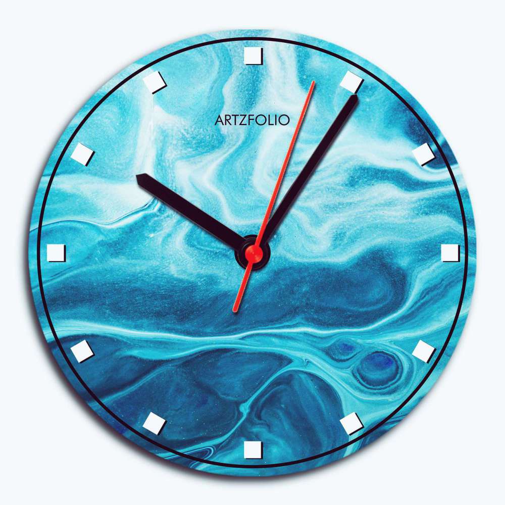 Blue & White Marble Look Quartz Wall Clock | Non-Ticking Silent Movement-Wall Clocks Round-CLK_RD-IC 5018247 IC 5018247, Black and White, Digital, Digital Art, Graphic, Marble, Marble and Stone, White, blue, look, quartz, wall, clock, non-ticking, silent, movement, analog, analogue, bedroom, birthday, couple, customised, decoration, gift, home, kids, kitchen, living, number, photo, picture, print, room, size, square, watch, wedding, analog, analogue, bedroom, birthday, clock, couple, customised, decoration,