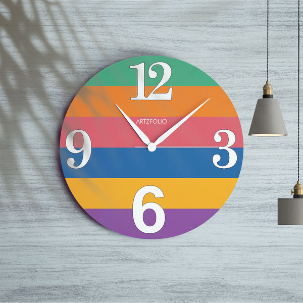 Colourful Stripes D12 Quartz Wall Clock | Non-Ticking Silent Movement-Wall Clocks Round-CLK_RD-IC 5018568 IC 5018568, Digital, Digital Art, Graphic, Stripes, colourful, d12, quartz, round, wall, clock, non-ticking, silent, movement, engineered, wood, for, home, office, bedroom, analog, analogue, birthday, couple, customised, decoration, gift, kids, kitchen, living, number, photo, picture, print, room, size, square, watch, wedding, analog, analogue, bedroom, birthday, clock, couple, customised, decoration, d