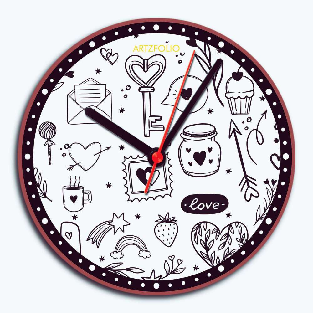 Love Doodle Quartz Wall Clock | Non-Ticking Silent Movement-Wall Clocks Round-CLK_RD-IC 5018577 IC 5018577, Digital, Digital Art, Graphic, Love, Romance, doodle, quartz, wall, clock, non-ticking, silent, movement, analog, analogue, bedroom, birthday, couple, customised, decoration, gift, home, kids, kitchen, living, number, photo, picture, print, room, size, square, watch, wedding, analog, analogue, bedroom, birthday, clock, couple, customised, decoration, digital, gift, home, kids, kitchen, living, number,