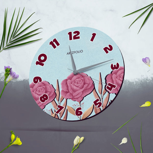 Floral Roses D3 Quartz Wall Clock | Non-Ticking Silent Movement-Wall Clocks Round-CLK_RD-IC 5018580 IC 5018580, Botanical, Digital, Digital Art, Floral, Flowers, Graphic, Nature, roses, d3, quartz, round, wall, clock, non-ticking, silent, movement, engineered, wood, for, home, office, bedroom, analog, analogue, birthday, couple, customised, decoration, gift, kids, kitchen, living, number, photo, picture, print, room, size, square, watch, wedding, analog, analogue, bedroom, birthday, clock, couple, customise