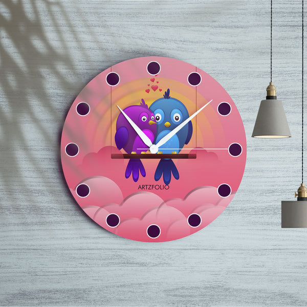 Love Birds Quartz Wall Clock | Non-Ticking Silent Movement-Wall Clocks Round-CLK_RD-IC 5018581 IC 5018581, Birds, Digital, Digital Art, Graphic, Love, Romance, quartz, round, wall, clock, non-ticking, silent, movement, engineered, wood, for, home, office, bedroom, analog, analogue, birthday, couple, customised, decoration, gift, kids, kitchen, living, number, photo, picture, print, room, size, square, watch, wedding, analog, analogue, bedroom, birthday, clock, couple, customised, decoration, digital, gift, 