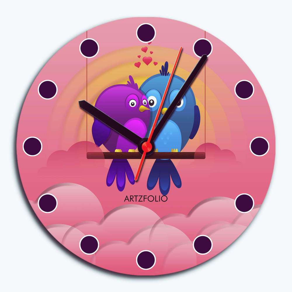 Love Birds Quartz Wall Clock | Non-Ticking Silent Movement-Wall Clocks Round-CLK_RD-IC 5018581 IC 5018581, Birds, Digital, Digital Art, Graphic, Love, Romance, quartz, wall, clock, non-ticking, silent, movement, analog, analogue, bedroom, birthday, couple, customised, decoration, gift, home, kids, kitchen, living, number, photo, picture, print, room, size, square, watch, wedding, analog, analogue, bedroom, birthday, clock, couple, customised, decoration, digital, gift, home, kids, kitchen, living, number, p