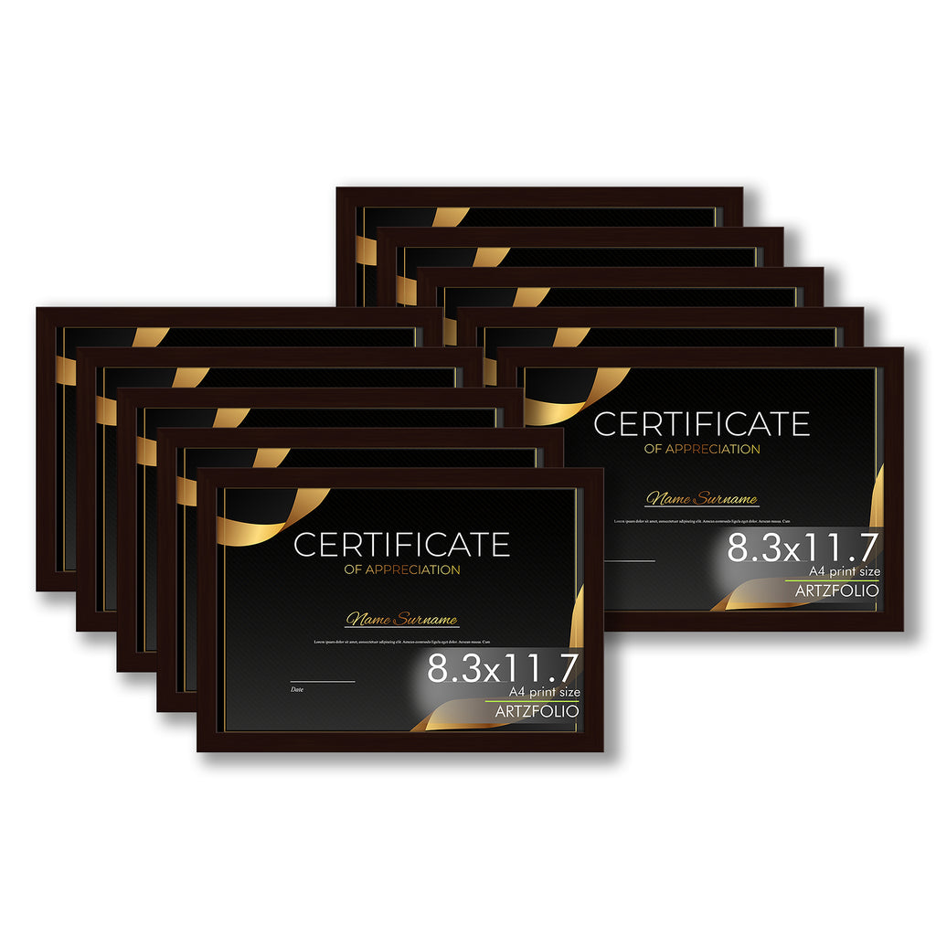 Frame for Certificates D609 Wall Photo Frame Collage for Living Room | Picture Frames Bedroom, Home & Office Decoration | Dark Brown Set of 10 | A4 Size | 8.3x11.7 inch (21x30 cms)-Photo Frames-FRA_NM-IC 200609 IC 200609, Baby, Birthday, Collages, Family, Friends, Individuals, Kids, Love, Memories, Parents, Portraits, Siblings, Timelines, Wedding, frame, for, certificates, d609, wall, photo, collage, living, room, picture, frames, bedroom, home, office, decoration, dark, brown, set, personalized, gifts, ann