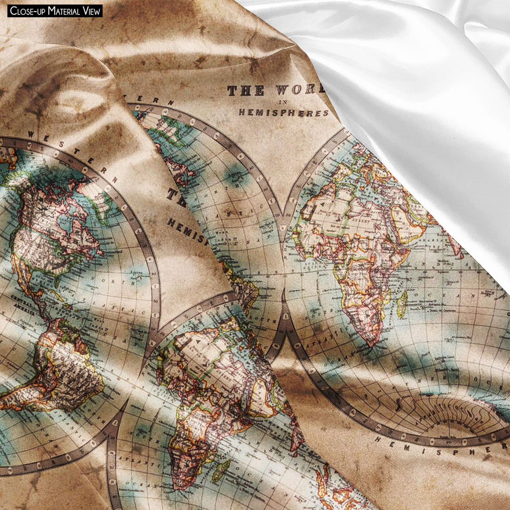 ArtzFolio Mid 1800s Old World Map Western & Eastern Hemispheres Fabric Painting Tapestry Scroll Art Hanging-Scroll Art-AZART17727214TAP_L-Image Code 5002007 Vishnu Image Folio Pvt Ltd, IC 5002007, ArtzFolio, Scroll Art, Historical, Places, Vintage, Photography, mid, 1800s, old, world, map, western, eastern, hemispheres, fabric, painting, tapestry, scroll, art, hanging, a, genuine, stained, dated, from, 1800's, showing, hand, colouring, tapestries, room tapestry, hanging tapestry, huge tapestry, amazonbasics