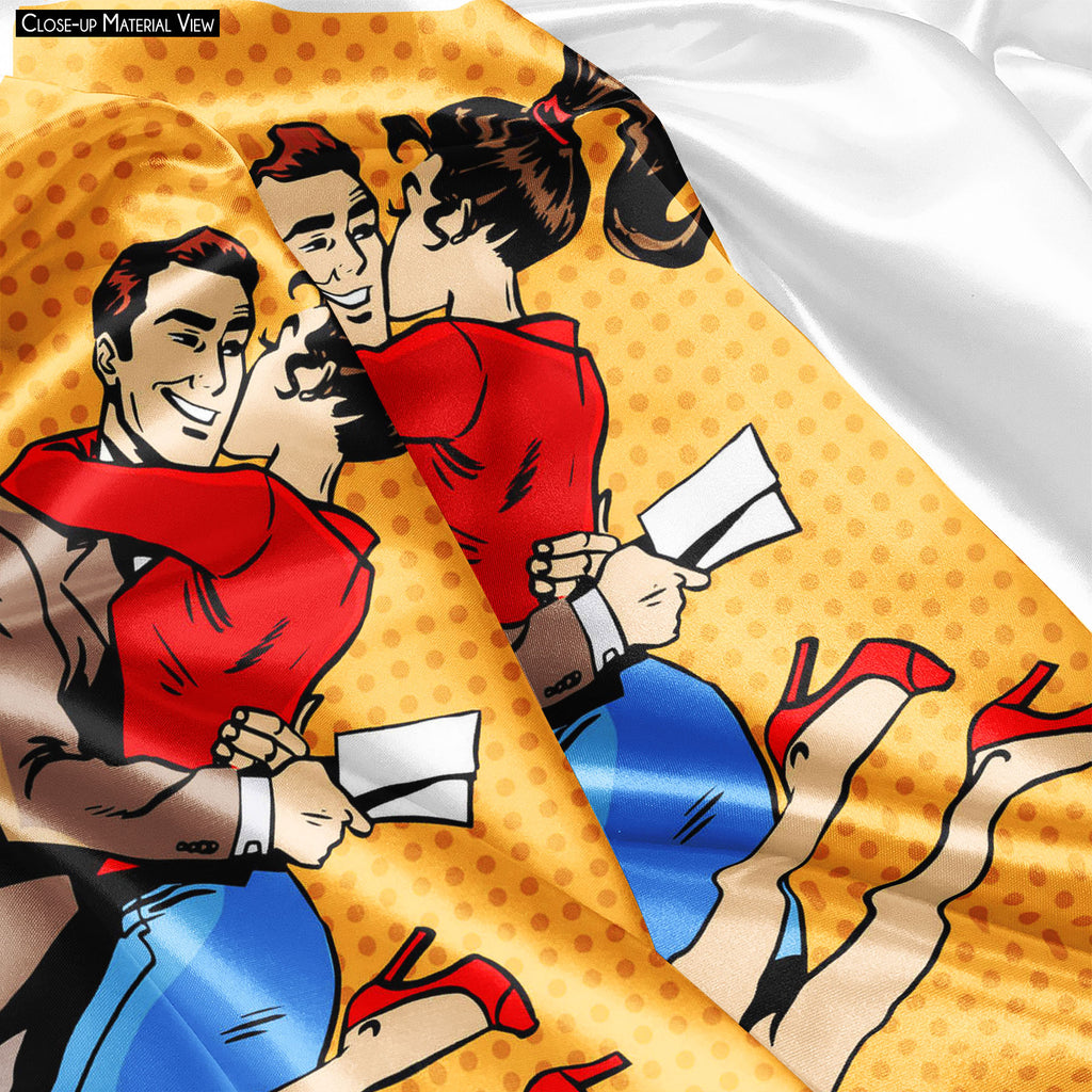 ArtzFolio Meeting A Couple Pop Art Fabric Painting Tapestry Scroll Art Hanging-Scroll Art-AZART43321058TAP_L-Image Code 5005087 Vishnu Image Folio Pvt Ltd, IC 5005087, ArtzFolio, Scroll Art, Pop Art, Digital Art, meeting, a, couple, pop, art, fabric, painting, tapestry, scroll, hanging, man, woman, love, daughter, father, adult, family, husband, wife, writing, happiness, joy, feelings, hug, jump, halftone, style, retro, vector, illustration, comic, cartoon, vintage, face, dot, frame, book, thought, hip, mod