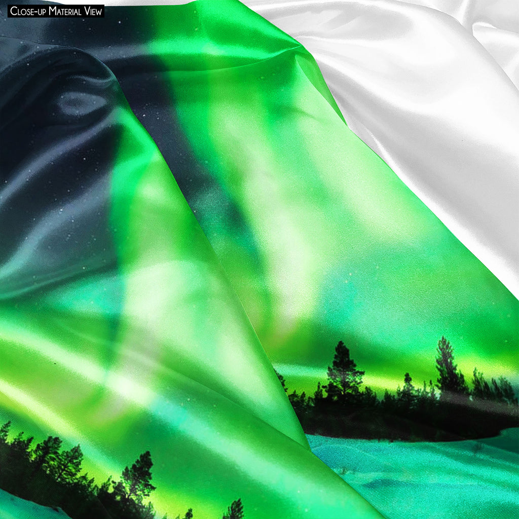 ArtzFolio Aurora Borealis Northern Lights in Finland Fabric Tapestry Wall Hanging-Tapestries-AZART43325798TAP_L-Image Code 5005089 Vishnu Image Folio Pvt Ltd, IC 5005089, ArtzFolio, Tapestries, Landscapes, Places, Photography, aurora, borealis, northern, lights, in, finland, fabric, tapestry, wall, hanging, spectacular, snowy, winter, landscape, finnish, lapland, snow, arctic, scandinavia, stars, night, natural, phenomenon, astronomy, green, polaris, photo, image, horizontal, colour, color, outdoors, nature