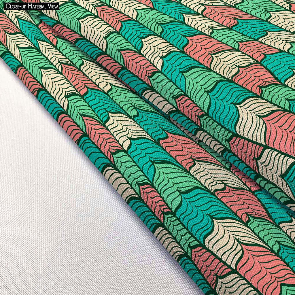 Abstract Waves D1 Footstool Footrest Puffy Pouffe Ottoman Bean Bag | Canvas Fabric - Footstools - ArtzFolio.com