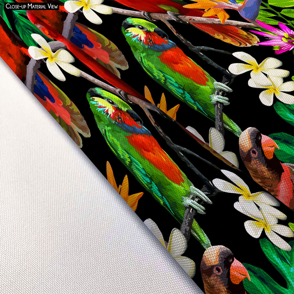 Exotic Birds Printed Luxury Velvet discount Fabric Digital Printed Fabric, Cushion, Upholstery Home Decor, Chair And Sofa Furnishing Fabric