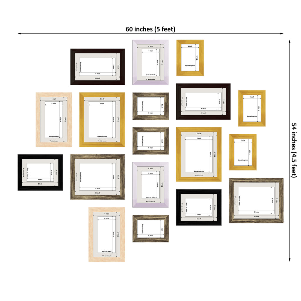 6x10 Frame Real Wood Picture Frame Width 0.75 Inches | Interior Frame Depth  0.5 Inches | Light Wood Traditional Photo Frame Complete with UV Acrylic