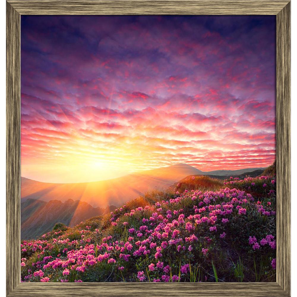 Pitaara Box Spring Landscape In Mountains With Flower Canvas Painting Synthetic Frame-Paintings Synthetic Framing-PBART11763759AFF_FW_L-Image Code 5000761 Vishnu Image Folio Pvt Ltd, IC 5000761, Pitaara Box, Paintings Synthetic Framing, Landscapes, Places, Photography, spring, landscape, in, mountains, with, flower, canvas, painting, synthetic, frame, rhododendron, sky, cloud, red, background, sun, beautiful, beauty, idyllic, alp, april, beam, blossom, botany, bright, clean, climate, color, countryside, eco