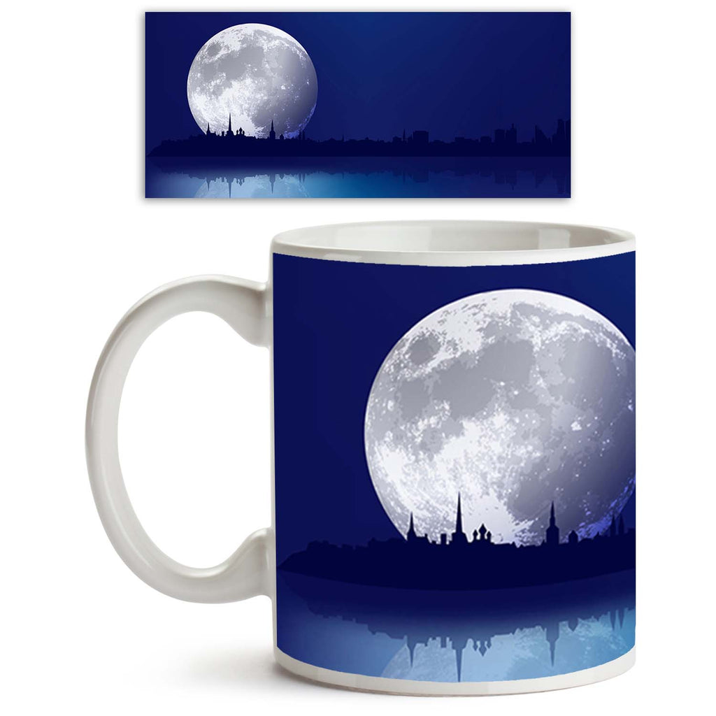 Tallinn & Moon Ceramic Coffee Tea Mug Inside White-Coffee Mugs-MUG-IC 5000961 IC 5000961, Abstract Expressionism, Abstracts, Architecture, Art and Paintings, Astronomy, Black, Black and White, Cities, City Views, Cosmology, Digital, Digital Art, God Ram, Graphic, Hinduism, Illustrations, Panorama, Semi Abstract, Skylines, Space, Urban, White, tallinn, moon, ceramic, coffee, tea, mug, inside, moonlight, blue, river, luna, art, background, big, building, city, cityscape, concept, construction, downtown, eleme