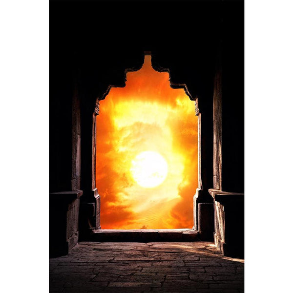 Orange Sunset View From Temple Unframed Paper Poster-Paper Posters Unframed-POS_UN-IC 5001725 IC 5001725, Allah, Ancient, Arabic, Architecture, Asian, Automobiles, Black, Black and White, Calligraphy, Culture, Ethnic, Hinduism, Historical, Indian, Islam, Landmarks, Marble and Stone, Medieval, Nature, Places, Religion, Religious, Scenic, Space, Spiritual, Sunsets, Text, Traditional, Transportation, Travel, Tribal, Vehicles, Vintage, World Culture, orange, sunset, view, from, temple, unframed, paper, wall, po