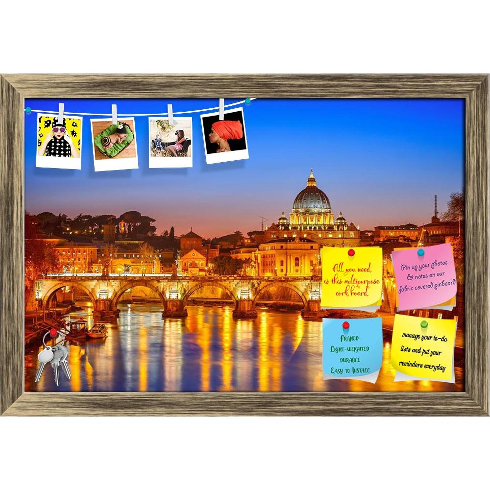 ArtzFolio Night View At St Peter's Cathedral in Rome, Italy Printed Bulletin Board Notice Pin Board Soft Board | Framed-Bulletin Boards Framed-AZSAO17742433BLB_FR_L-Image Code 5002008 Vishnu Image Folio Pvt Ltd, IC 5002008, ArtzFolio, Bulletin Boards Framed, Places, Photography, night, view, at, st, peter's, cathedral, in, rome, italy, printed, bulletin, board, notice, pin, soft, framed, peter, s, architecture, ancient, europe, landmark, roman, monument, history, travel, italian, famous, building, roma, old