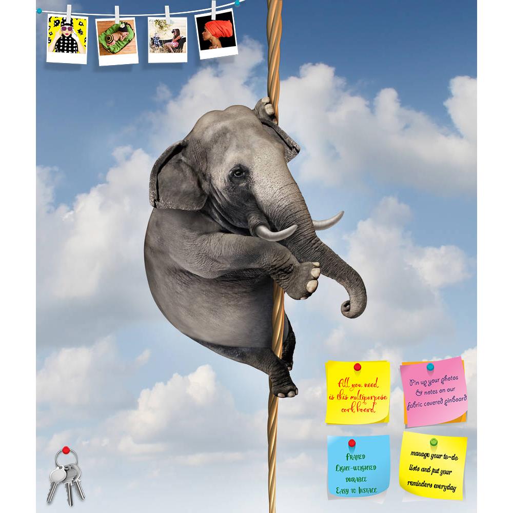 ArtzFolio Strong Determination Portrayed by an Elephant Printed Bulletin Board Notice Pin Board Soft Board | Frameless-Bulletin Boards Frameless-AZSAO18547381BLB_FL_L-Image Code 5002163 Vishnu Image Folio Pvt Ltd, IC 5002163, ArtzFolio, Bulletin Boards Frameless, Animals, Conceptual, Kids, Digital Art, strong, determination, portrayed, by, an, elephant, printed, bulletin, board, notice, pin, soft, frameless, managing, risk, uncertainty, large, climbing, rope, high, sky, symbol, vision, being, driven, succee